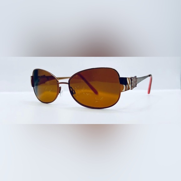 Daisy Fuentes DF Zanita Gold Oval Sunglasses Frames Only - Picture 2 of 8